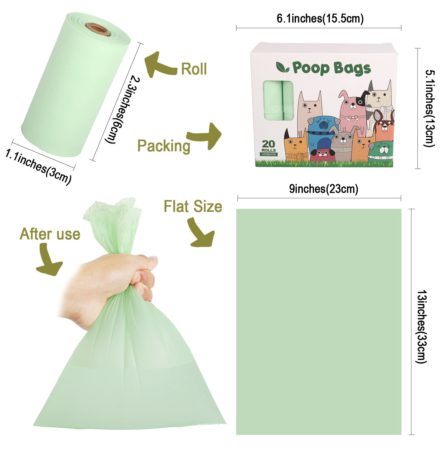 EcoPaws™ Biodegradable Poop Bag Set