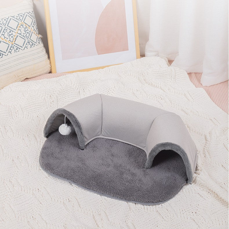 SnuggleNest™ U-Shaped Cat Tunnel Bed