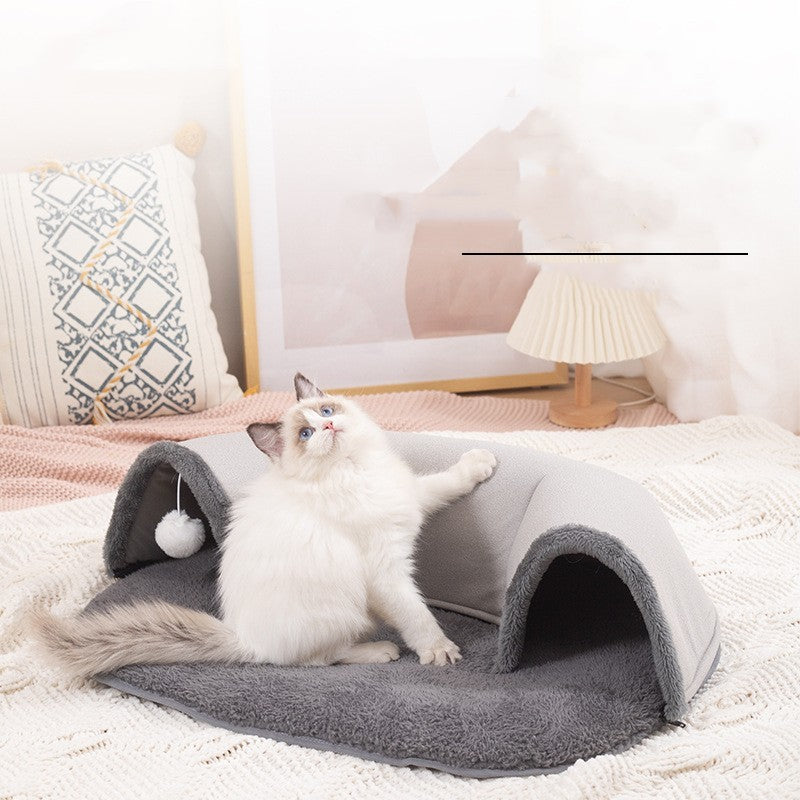 SnuggleNest™ U-Shaped Cat Tunnel Bed