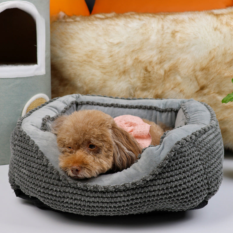 SnuggleRest™ Calming Pet Plush Bed