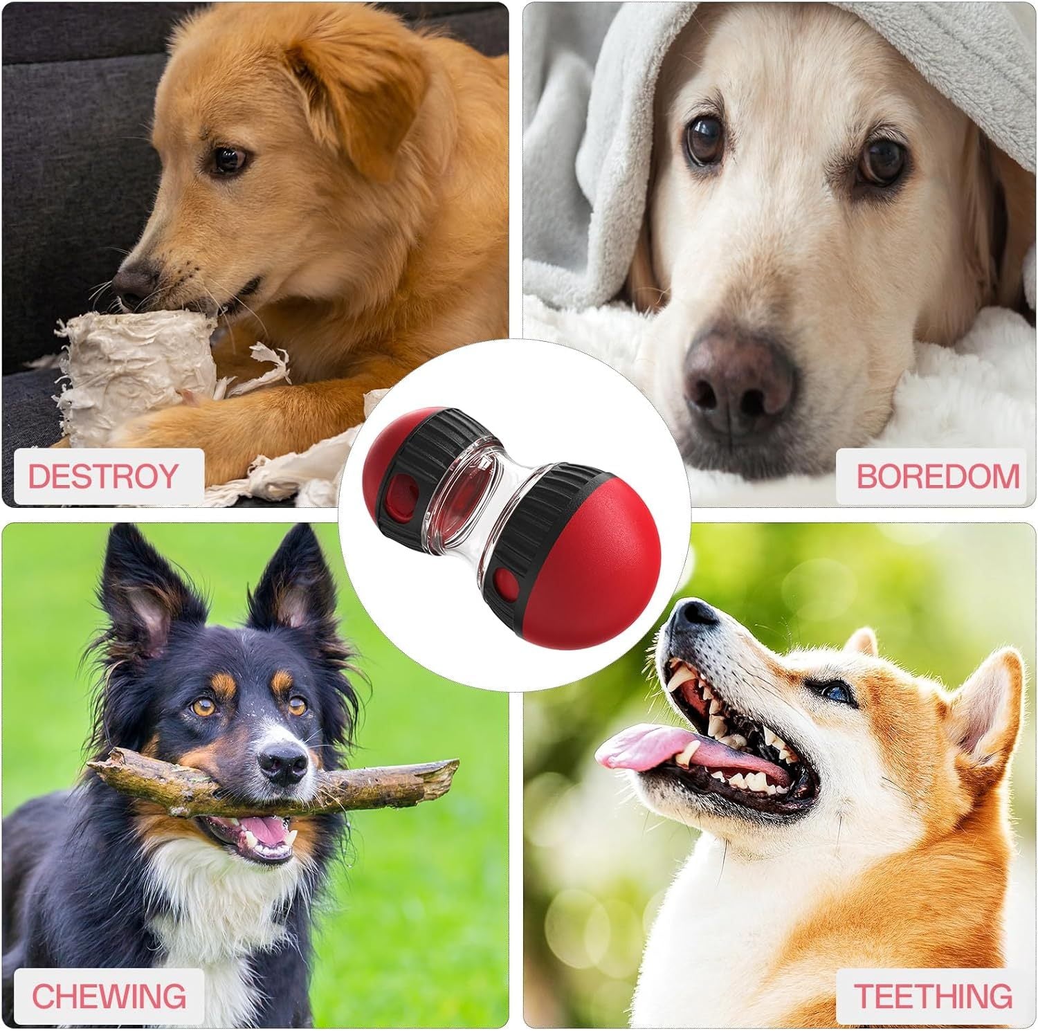 RolliTreat™ Interactive Rolling Slow Feeder Dog Toy