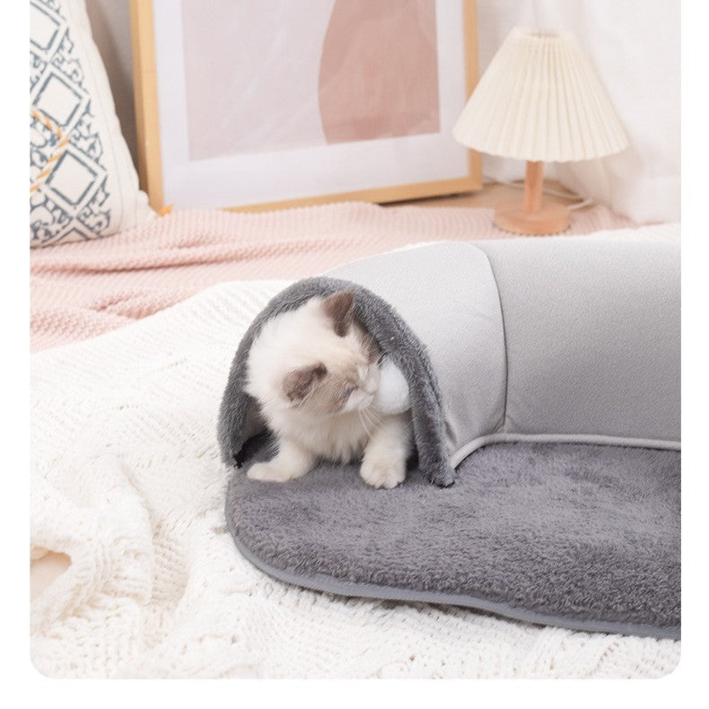 SnuggleNest™ U-Shaped Cat Tunnel Bed