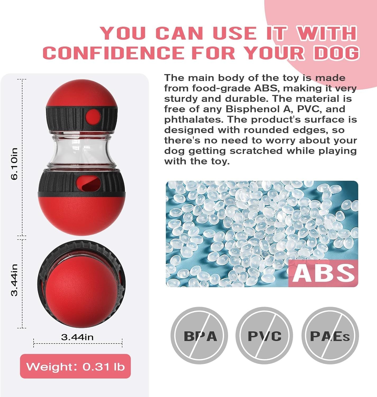 RolliTreat™ Interactive Rolling Slow Feeder Dog Toy