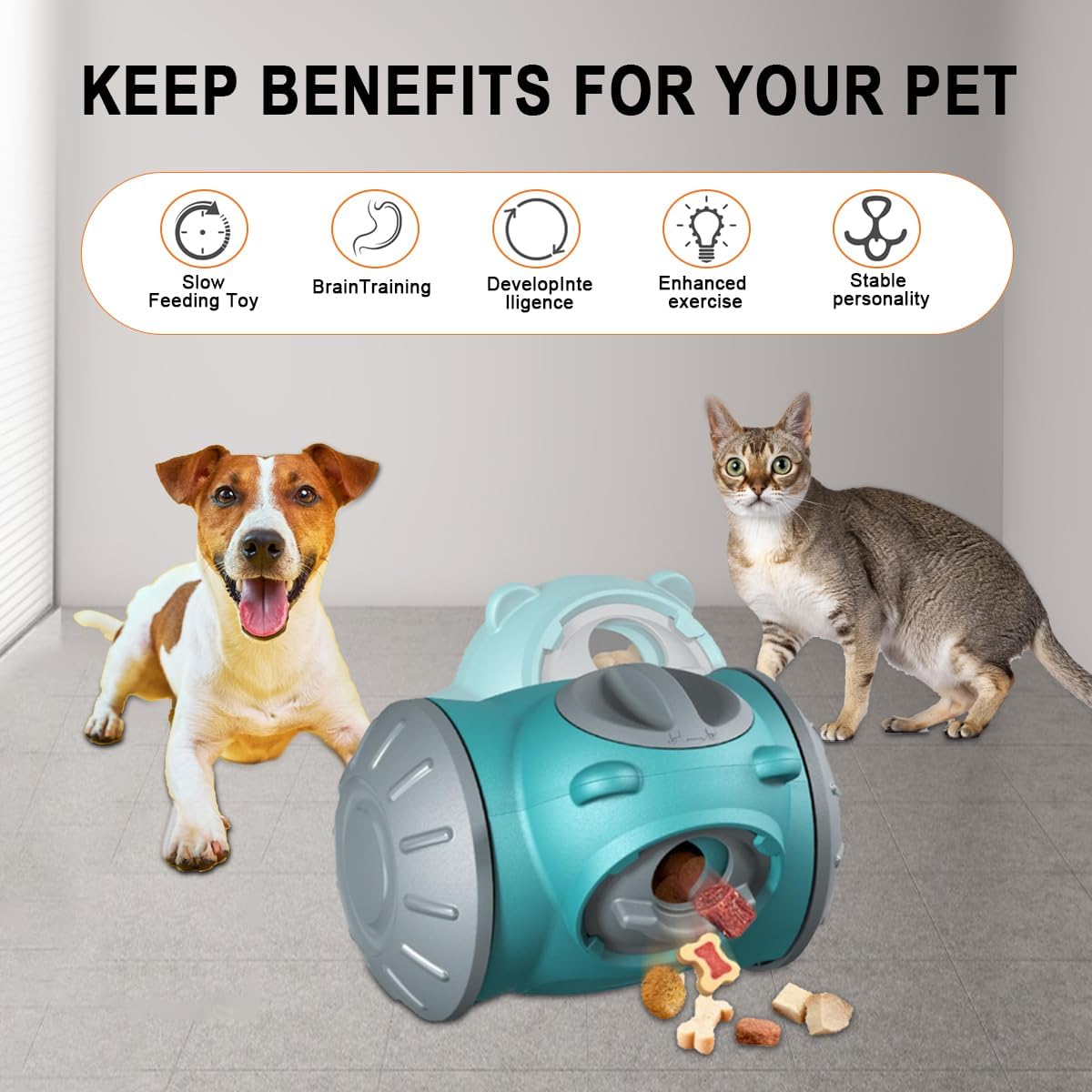 PawBot™ Interactive Feeder Tumbler Toy