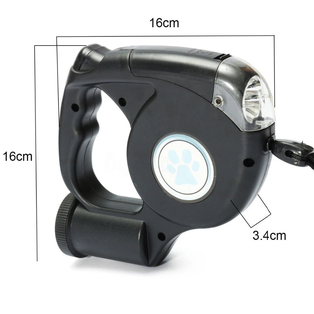 GlowWalk™ LED Retractable Dog Leash