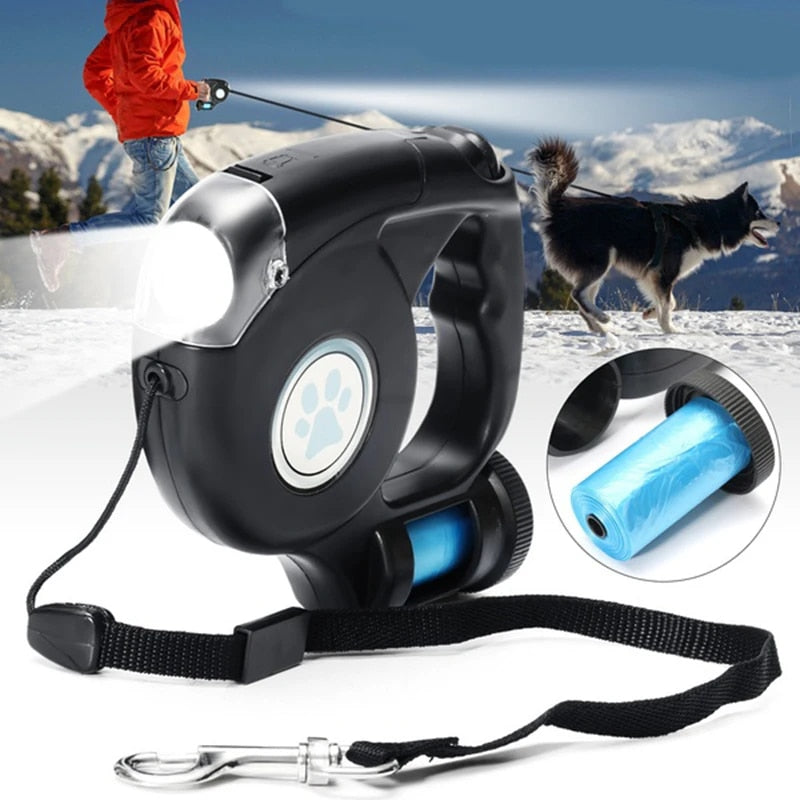 GlowWalk™ LED Retractable Dog Leash