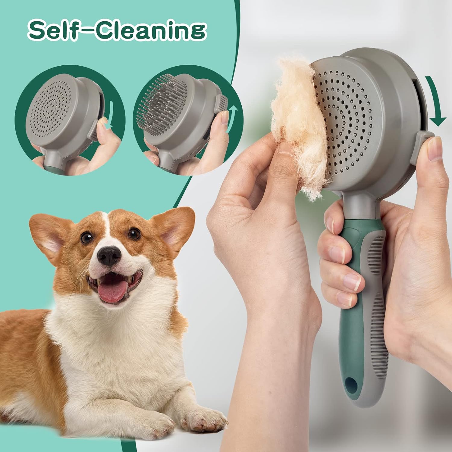 GroomMate™ Self-Cleaning Pet Hair Brush