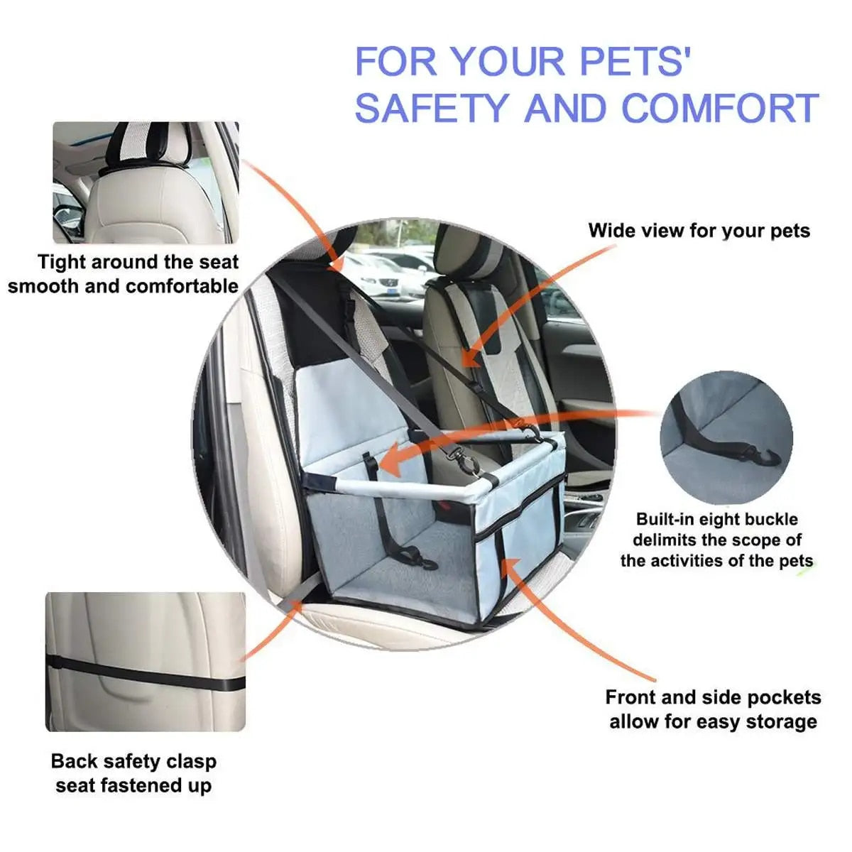 SafeRide™ Travel Dog Carrier Car Seat