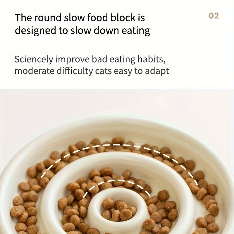 MeowMend™ Ceramic Slow Feeder Bowl