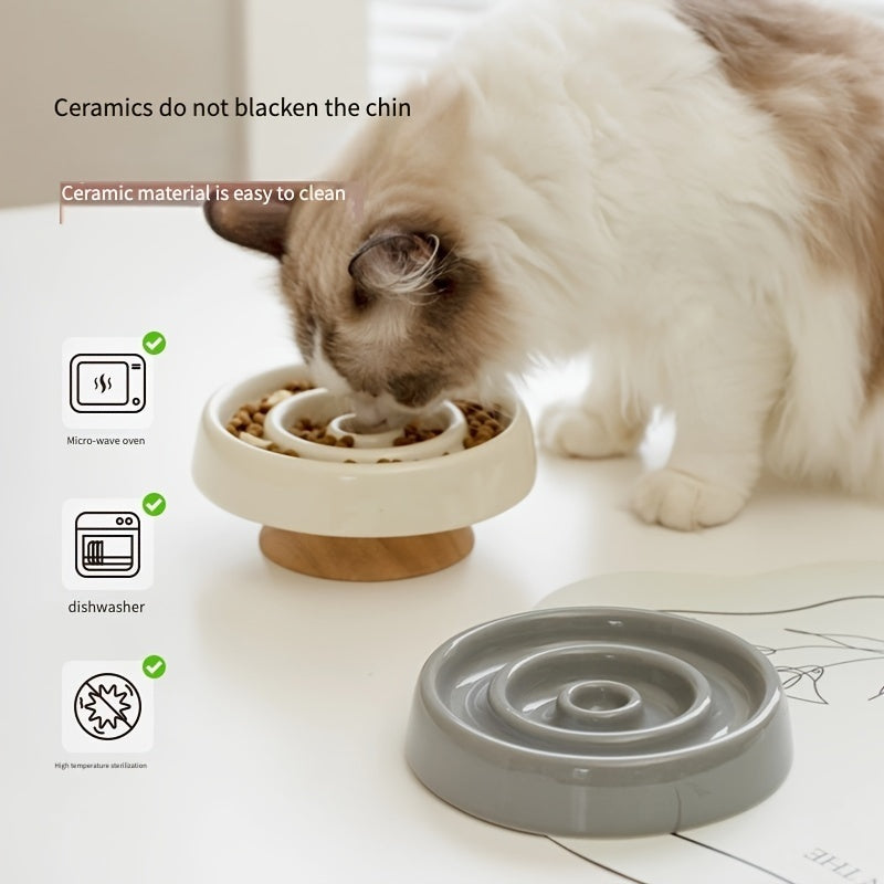 MeowMend™ Ceramic Slow Feeder Bowl